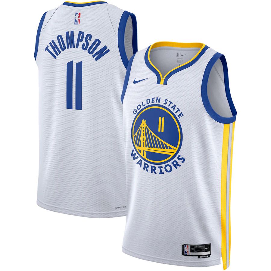 Men Golden State Warriors #11 Klay Thompson Nike White Association Edition 2022-23 Swingman NBA Jersey->youth nba jersey->Youth Jersey
